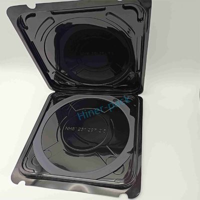 acheter Container de boîte de gaufre en silicium clair de 8 pouces Matériau en PET noir expéditeur de gaufre pour gaufre Fab online manufacture