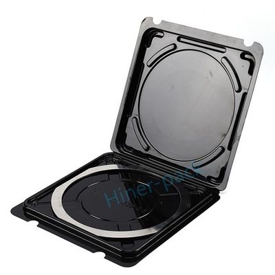 acheter Cadre Clamshell boîte de gaufre unique 6 pouces gaufre en silicium noir et transparent faible dégagement online manufacture