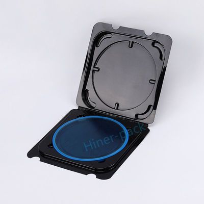 acheter Boîte à gaufres en silicone transparente noire avec anneau en boucle conforme ROHS online manufacture