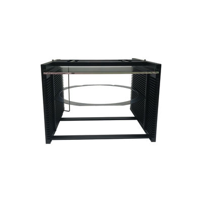 acheter 8 pouces 25 fentes cassette de charge de gaufre en métal noir avec résistance aux températures ultra-hautes online manufacture