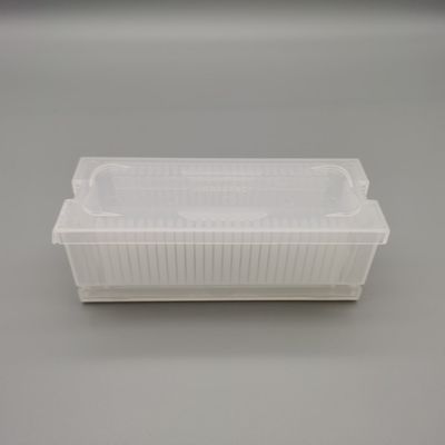 acheter Boîte de gaufres en silicium rectangulaire 25PCS Type de presse Utilisation recyclable avec fond et couvercle online manufacture