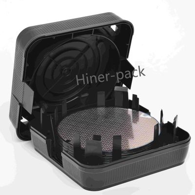 acheter 8 pouces Wafer boîte d'expédition Black Wafer piles boîtes antistatiques horizontales utilisées pour Wafer Fab online manufacture