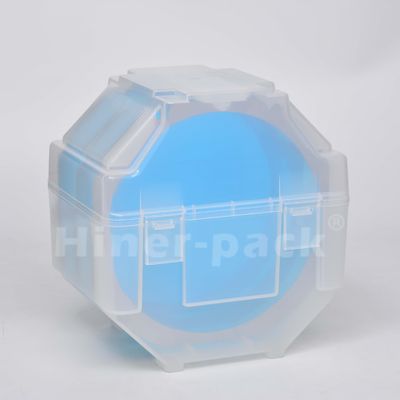 Boîte de stockage de gaufres noires semi-transparentes 25 fentes pour le traitement des gaufres semi-conducteurs