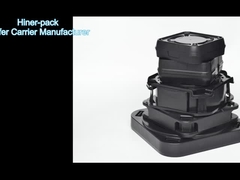 Boîtes de transport de gaufres horizontales de 200 mm Boîte de conducteur de matériau PP noir